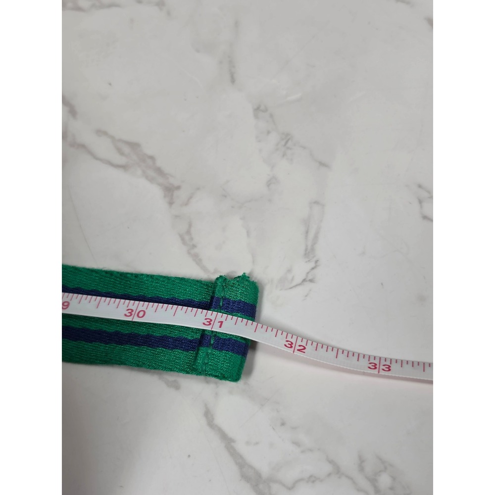 Polo Ralph Lauren Boys Striped D-Ring Belts Set of 2 Green Blue Size 10-12 - Picture 6 of 7